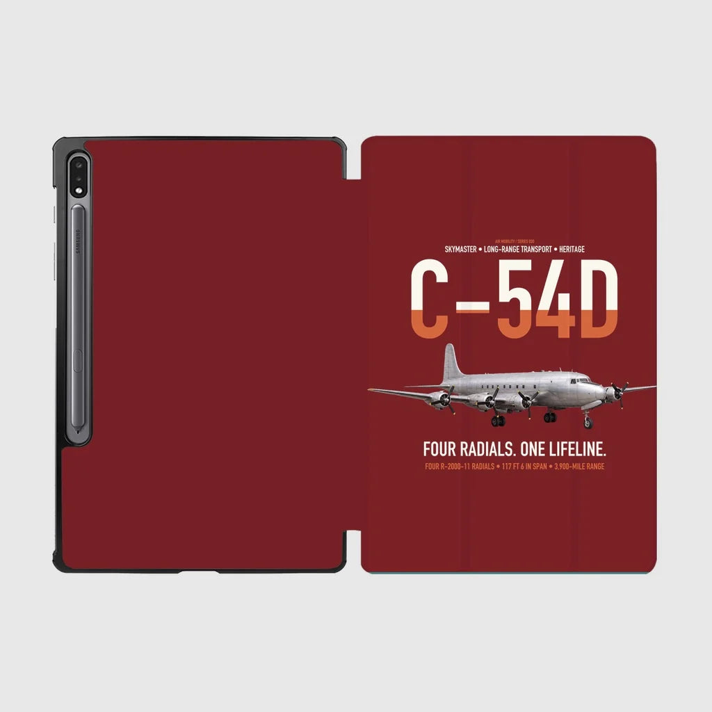 C-54D Skymaster design on dark red samsung tablet tablet case