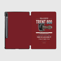 Thumbnail for TRENT 800 design on dark red samsung tablet tablet case