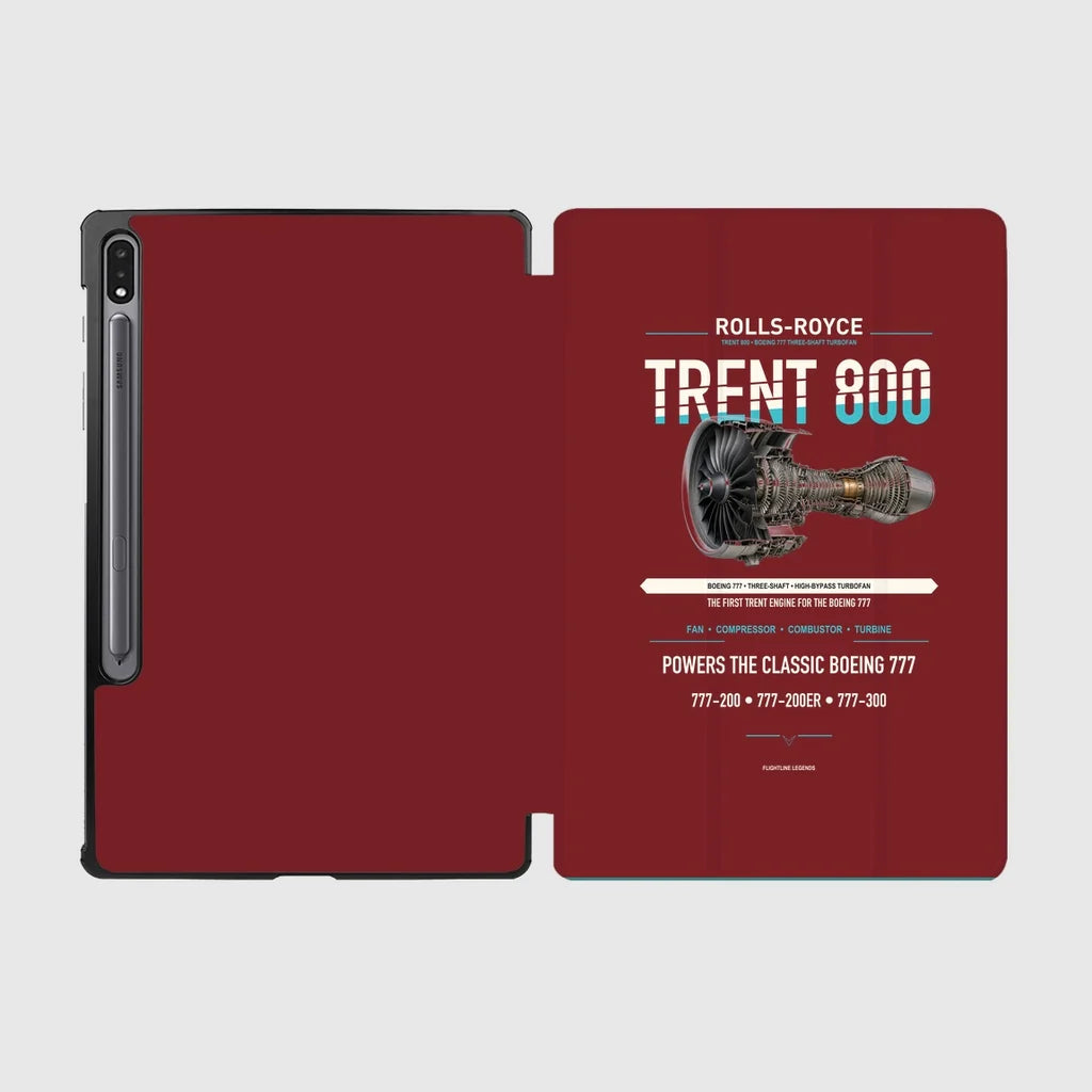 TRENT 800 design on dark red samsung tablet tablet case