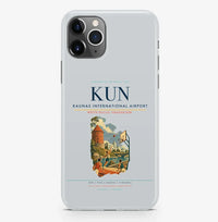 Thumbnail for Kaunas Airport (KUN) design on light gray iPhone 16 Pro MagSafe case