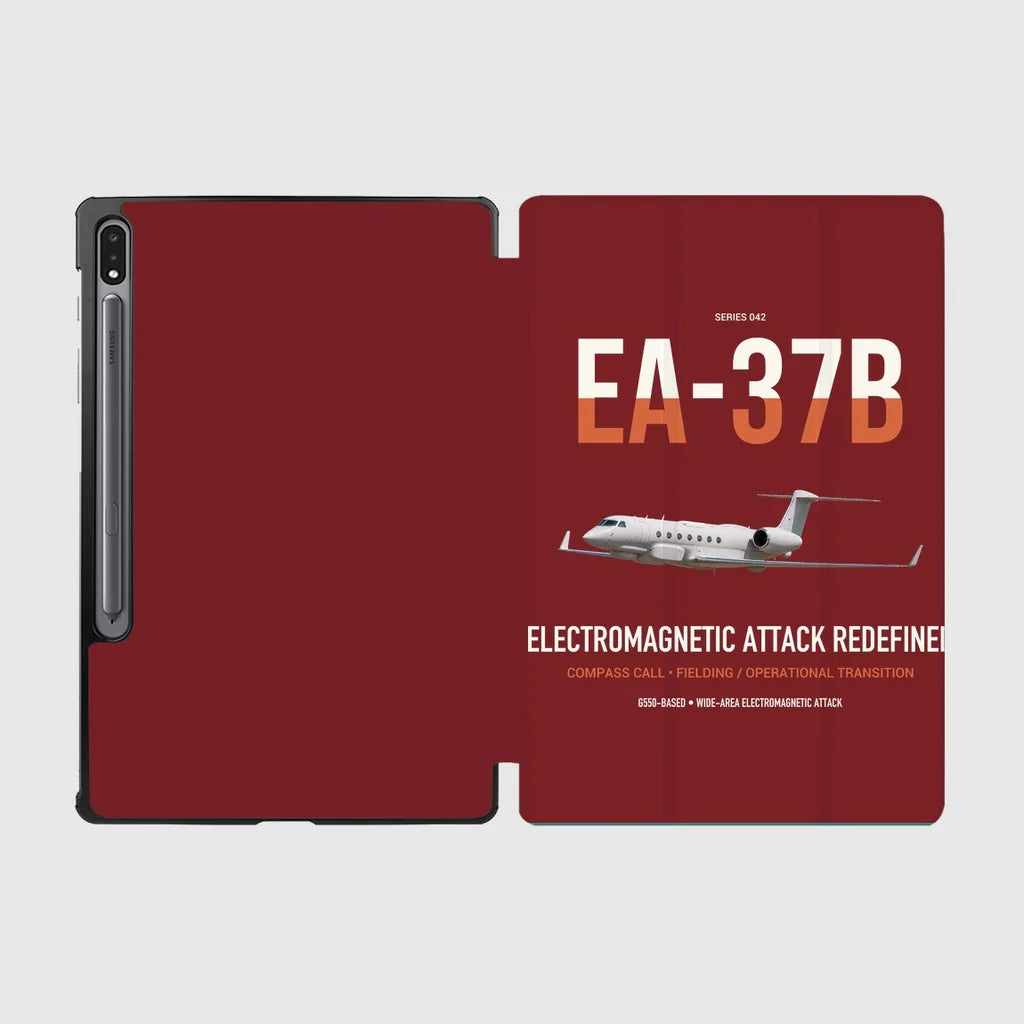 EA-37B Compass Call design on dark red samsung tablet tablet case