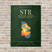 Thumbnail for Stuttgart Airport STR - Canvas Framed - Dark Green