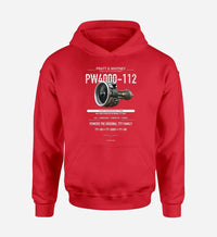 Thumbnail for PW4000-112 design on red hoodie single side