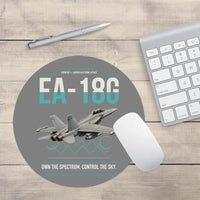 Thumbnail for EA-18G Growler design on gray round mouse pad
