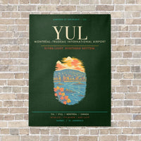 Thumbnail for MontrealTrudeau International Airport YUL - Canvas Framed - Dark Green