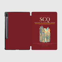 Thumbnail for Santiago de Compostela Airport (SCQ) design on dark red samsung tablet tablet case