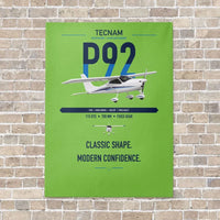 Thumbnail for Tecnam P92 Echo MkII vertical canvas print - no frame - light green background
