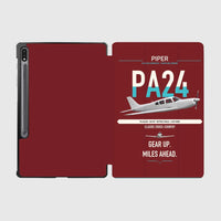 Thumbnail for Piper PA-24-250 Comanche 250 design on dark red samsung tablet tablet case