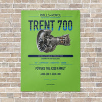 Thumbnail for TRENT 700 vertical canvas print - no frame - light green background