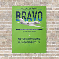 Thumbnail for Cessna Citation Bravo vertical canvas print - no frame - light green background