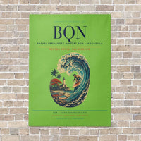 Thumbnail for Rafael Hernández Airport BQN — Aguadilla vertical canvas print - no frame - light green background