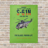 Thumbnail for Sikorsky S-61N vertical canvas print - no frame - light green background