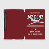 Thumbnail for Cessna Citation M2 Gen2 design on dark red samsung tablet tablet case
