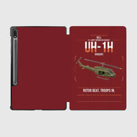 Thumbnail for Bell UH-1H Iroquois design on dark red samsung tablet tablet case