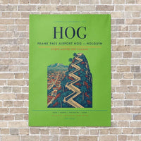 Thumbnail for Frank País Airport HOG — Holguín vertical canvas print - no frame - light green background