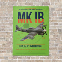 Thumbnail for Hawker Typhoon Mk IB vertical canvas print - no frame - light green background