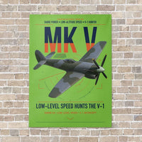 Thumbnail for Hawker Tempest Mk V vertical canvas print - no frame - light green background