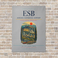 Thumbnail for Ankara Esenboga Airport ESB - Canvas No Frame - Light Gray