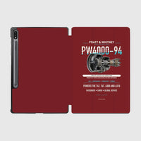 Thumbnail for PW4000-94 design on dark red samsung tablet tablet case