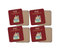 Thumbnail for Mercedita Airport (PSE) design on dark red 4 pieces set coaster