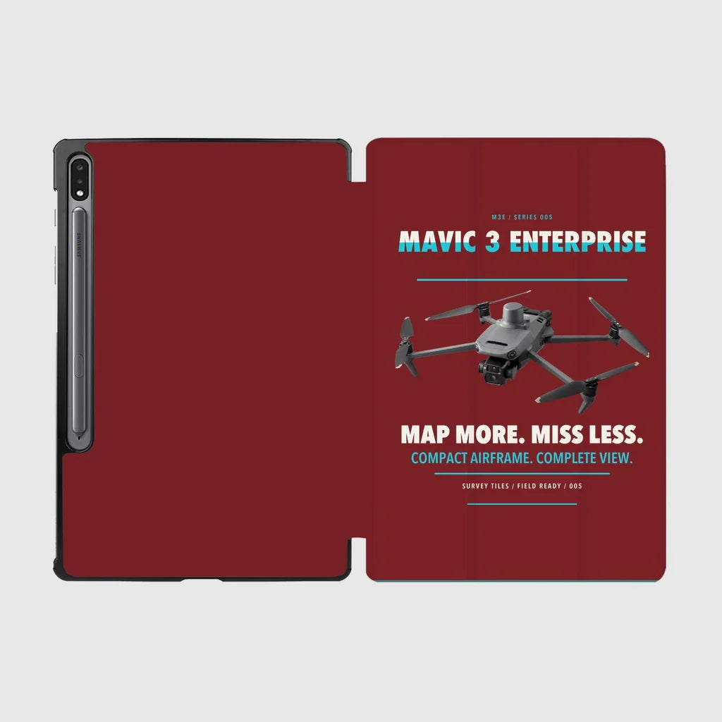 DJI Mavic 3 Enterprise design on dark red samsung tablet tablet case