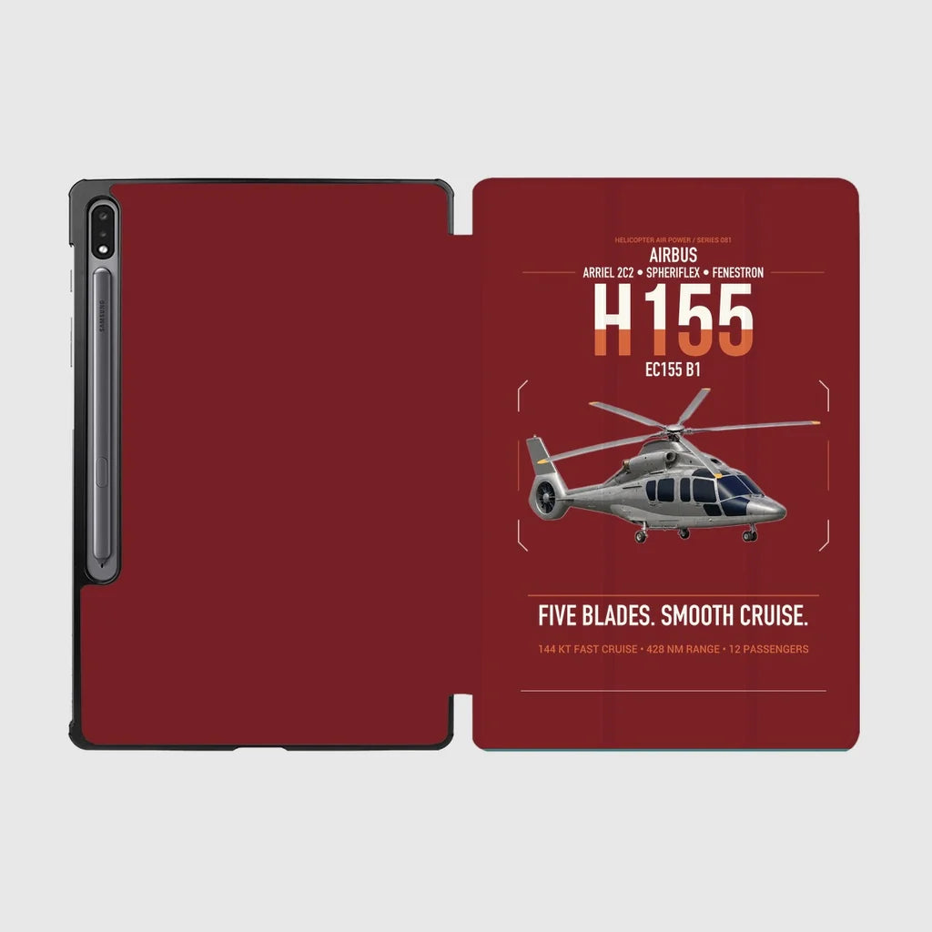 Airbus H155 EC155 B1 design on dark red samsung tablet tablet case
