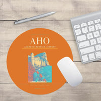 Thumbnail for AlgheroFertilia Airport AHO Mouse-Pad Round - Orange