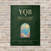 Thumbnail for Quebec City Jean Lesage International Airport YQB - Canvas Framed - Dark Green
