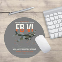 Thumbnail for de Havilland Mosquito FB VI design on gray round mouse pad