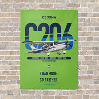 Thumbnail for Cessna 206 Stationair vertical canvas print - no frame - light green background