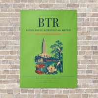 Thumbnail for Baton Rouge Metropolitan Airport BTR - Canvas No Frame - Light Green