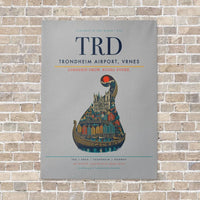Thumbnail for Trondheim Airport, Vrnes TRD - Canvas No Frame - Light Gray