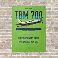 Thumbnail for Socata TBM 700 vertical canvas print - no frame - light green background