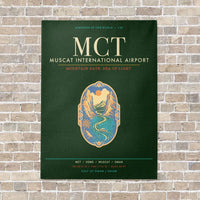 Thumbnail for Muscat International Airport MCT - Canvas Framed - Dark Green