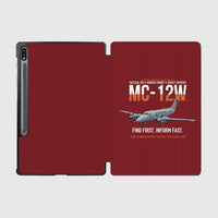Thumbnail for MC-12W Liberty Eyes Over The Ground design on dark red samsung tablet tablet case