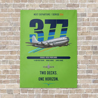 Thumbnail for Boeing 377 Stratocruiser vertical canvas print - no frame - light green background