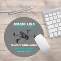 Thumbnail for Parrot ANAFI USA design on gray round mouse pad