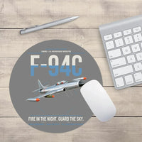 Thumbnail for F-94C Starfire design on gray round mouse pad