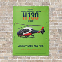 Thumbnail for Airbus H130 vertical canvas print - no frame - light green background