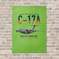 Thumbnail for C-17A Globemaster III vertical canvas print - no frame - light green background