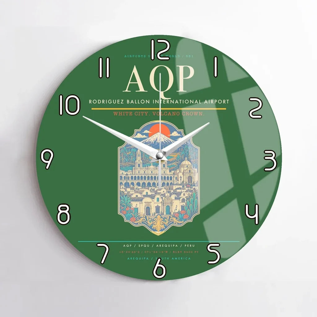 Rodriguez Ballon International Airport AQP Wall-Clock No-Frame - Green