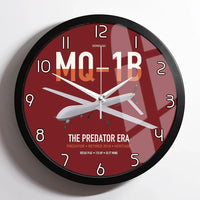 Thumbnail for MQ-1B Predator design on dark red framed wall clock