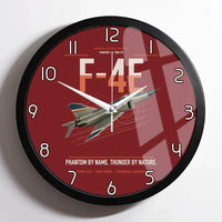 Thumbnail for F-4E Phantom II design on dark red framed wall clock