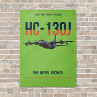 Thumbnail for HC-130J COMBAT KING II vertical canvas print - no frame - light green background