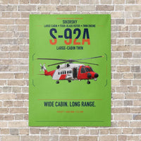 Thumbnail for Sikorsky S-92A vertical canvas print - no frame - light green background