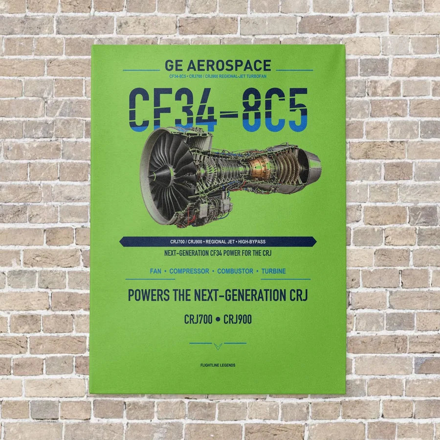 CF34-8C5 vertical canvas print - no frame - light green background