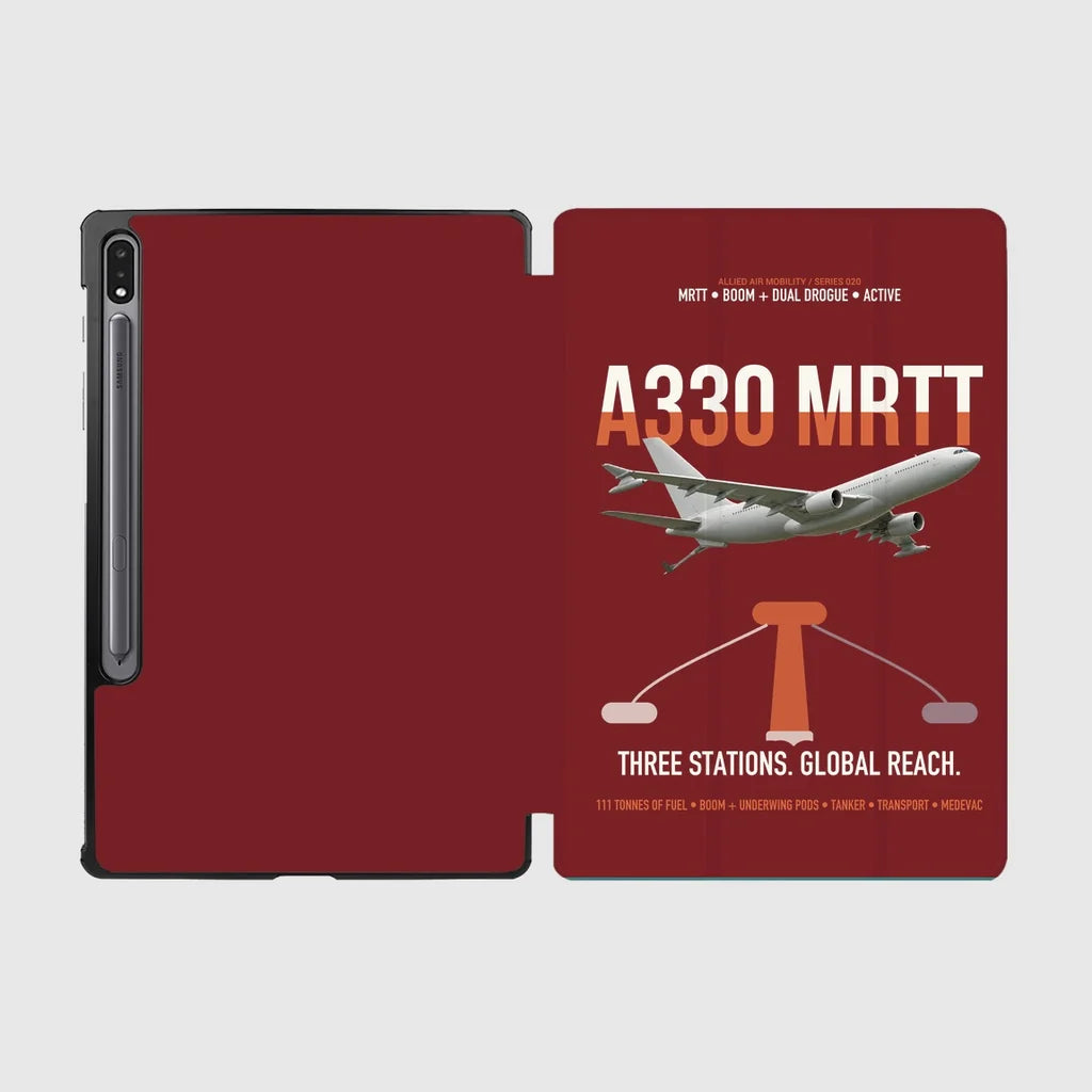 Airbus A330 MRTT design on dark red samsung tablet tablet case