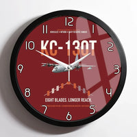 Thumbnail for KC-130T NP2000 design on dark red framed wall clock