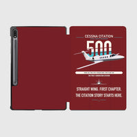 Thumbnail for Cessna Citation 500 - Citation I design on dark red samsung tablet tablet case