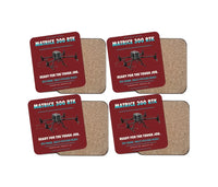 Thumbnail for DJI Matrice 300 RTK design on dark red 4 pieces set coaster